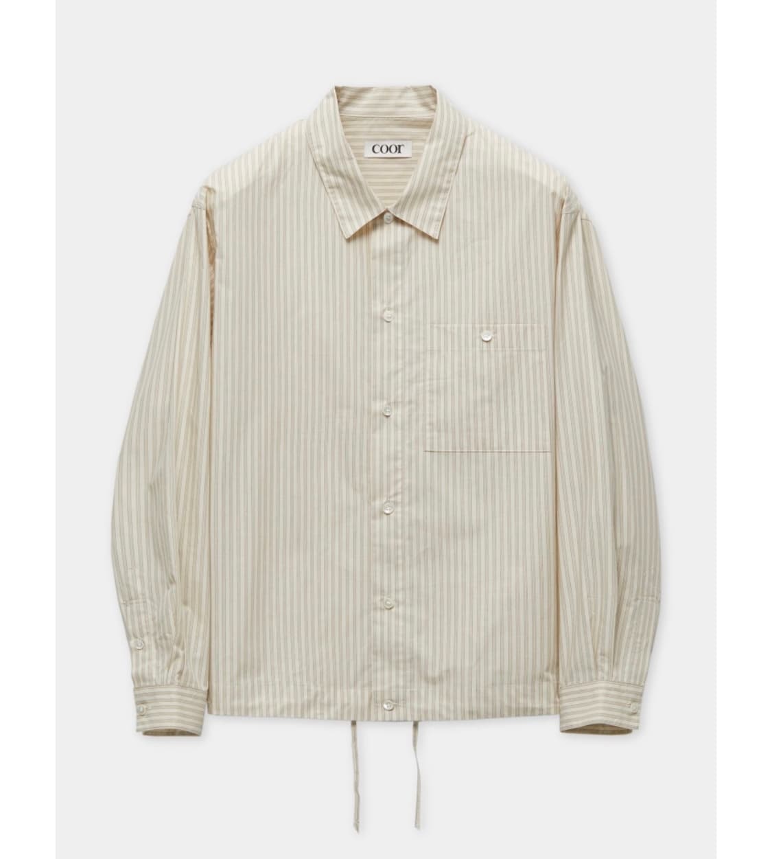 쿠어 스트라이프 셔츠 버터색 (여성) 상품이미지1