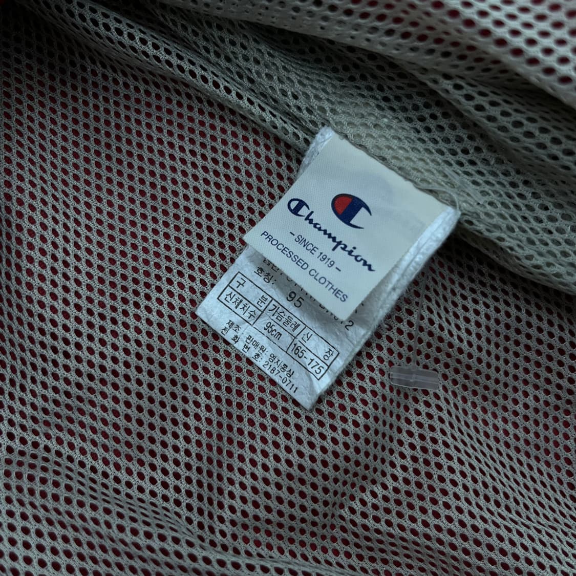 챔피언 미니로고 레드 바람막이 M 상품이미지5