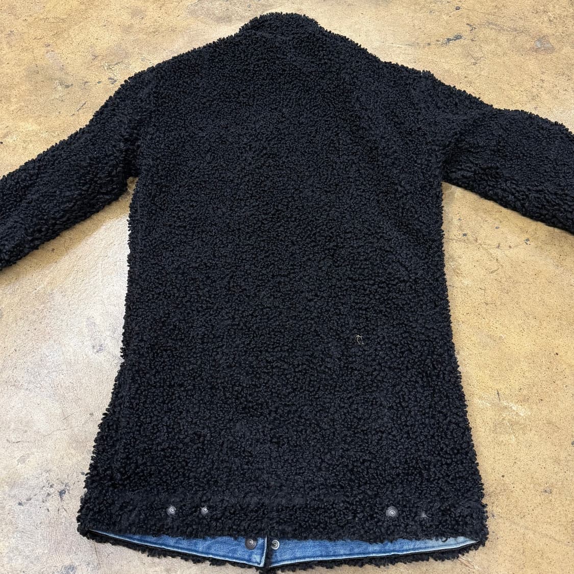 [정품/M] 리바이스 양면 블랙 뽀글이 덤블 코트 b18 상품이미지8