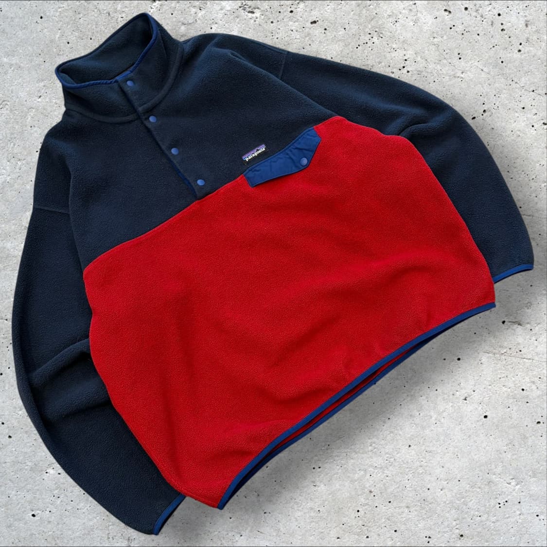 [XL] 파타고니아 신칠라 플리스 풀오버 네이비/레드 후리스 D879 상품이미지1