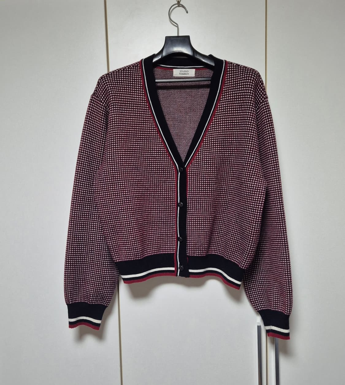 스튜디오 톰보이 TOMBOY 자가드 울 니트 가디건 상품이미지2