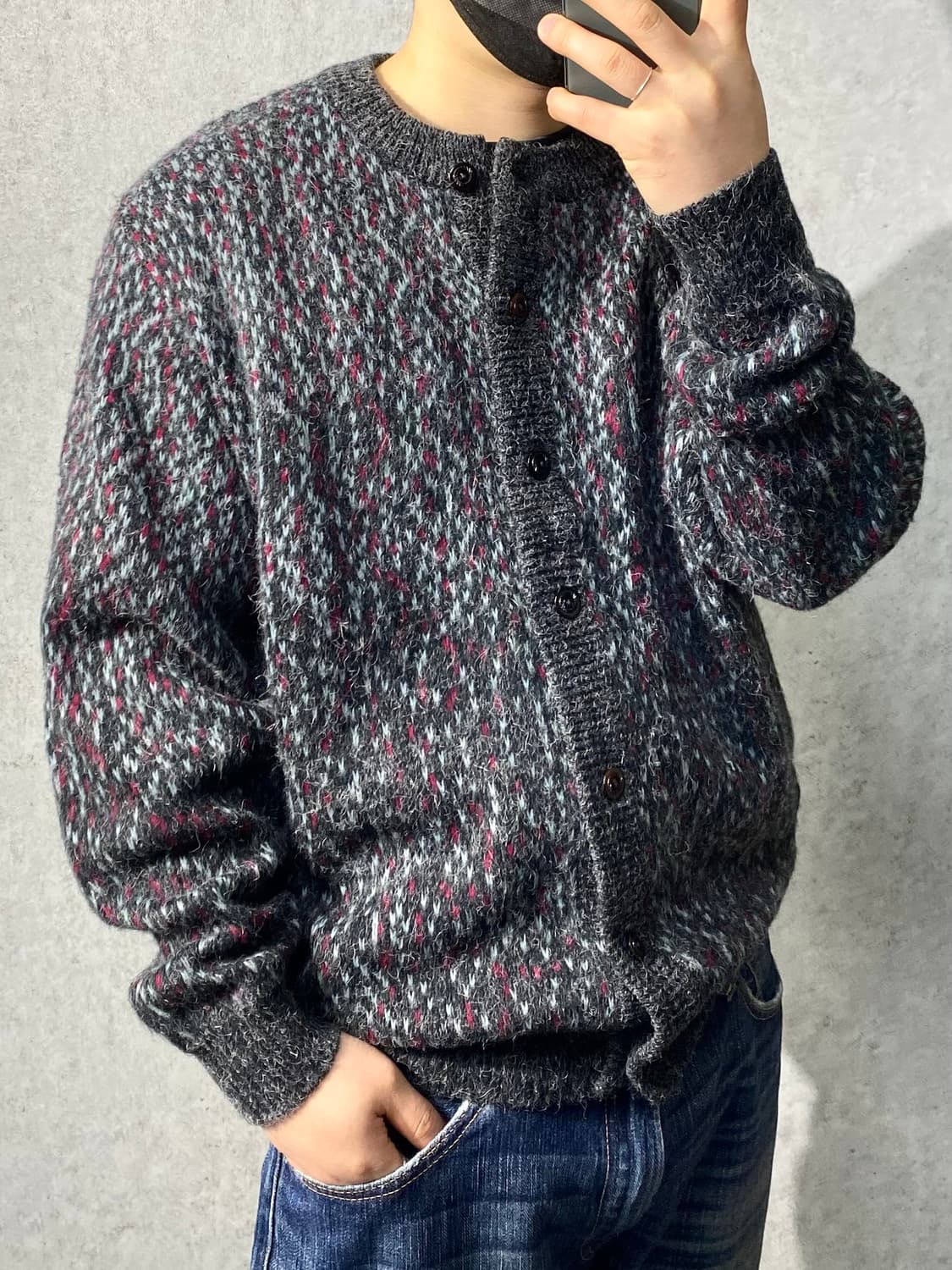 [L] Vintage 빈티지 에스닉 모헤어 울 니트 가디건 상품이미지9