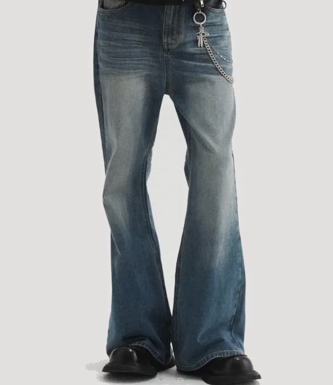 (L) DNSR 시그니처 플레어 데님 팬츠 블루 상품이미지1