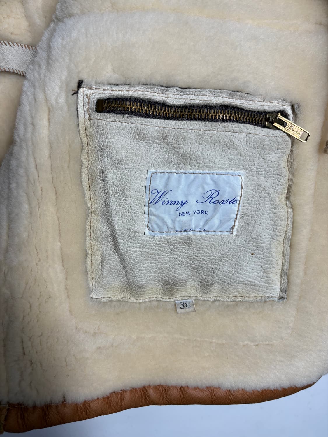 리얼 무스탕 더플 하프 코트 상품이미지4