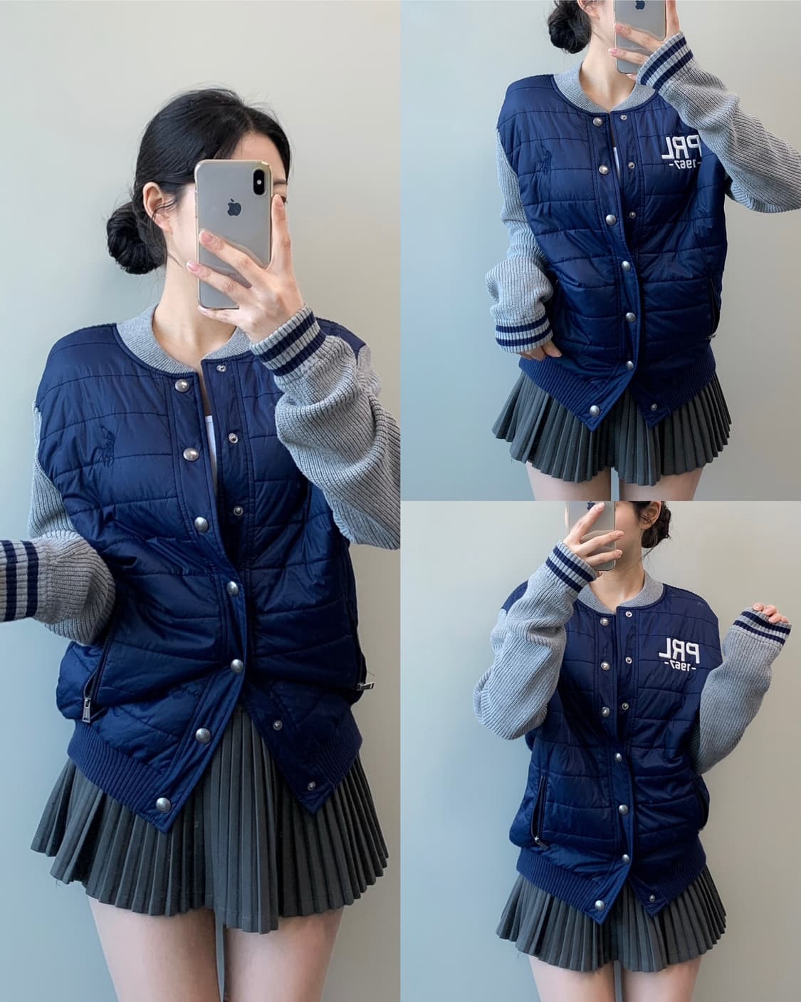 폴로 니트 패딩 상품이미지1