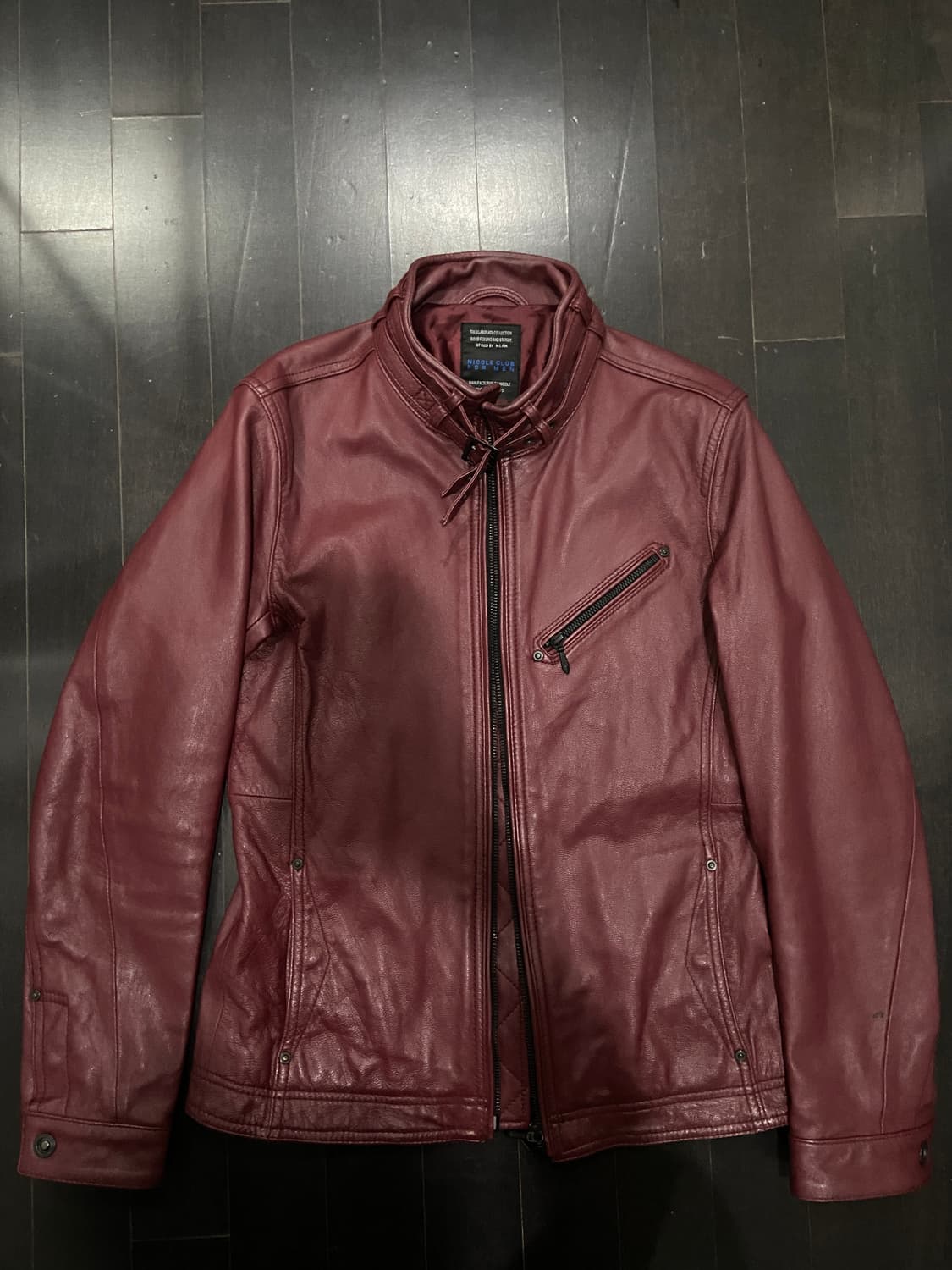 Nicole Club for Men wine leather jacket 상품이미지2