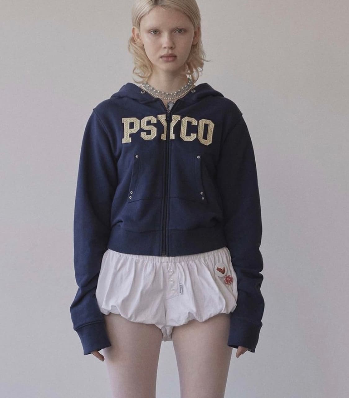 스컬프터 cottage zip-up hoodile 네이비 후드집업 상품이미지2