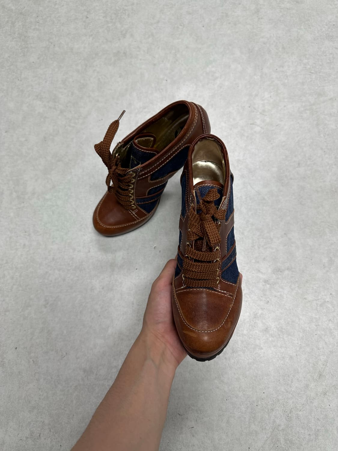 Just Cavalli 레더 레이스업 부츠 상품이미지2