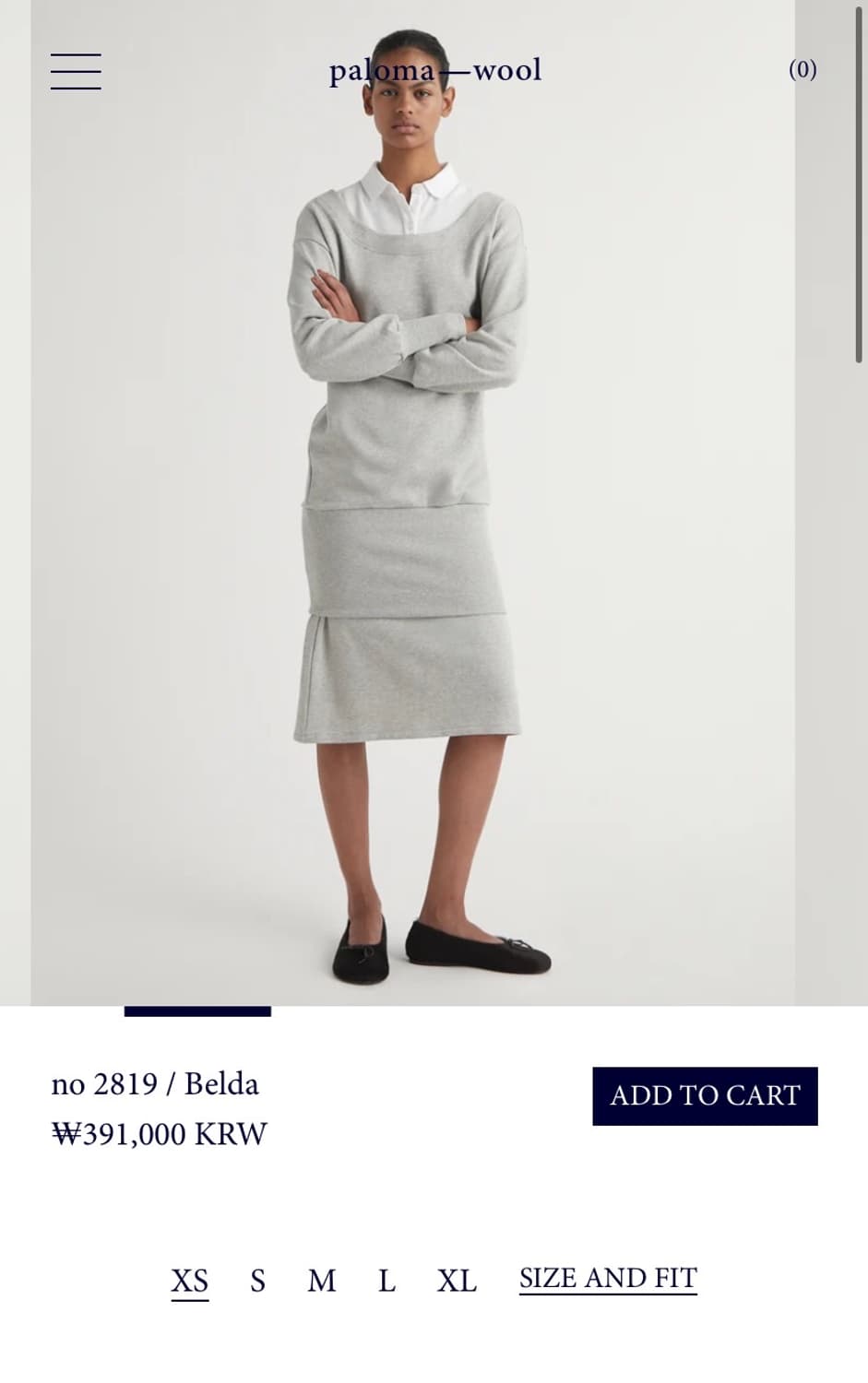 (S,M) 팔로마울 no2819 Belda 원피스 / 그레이 상품이미지6