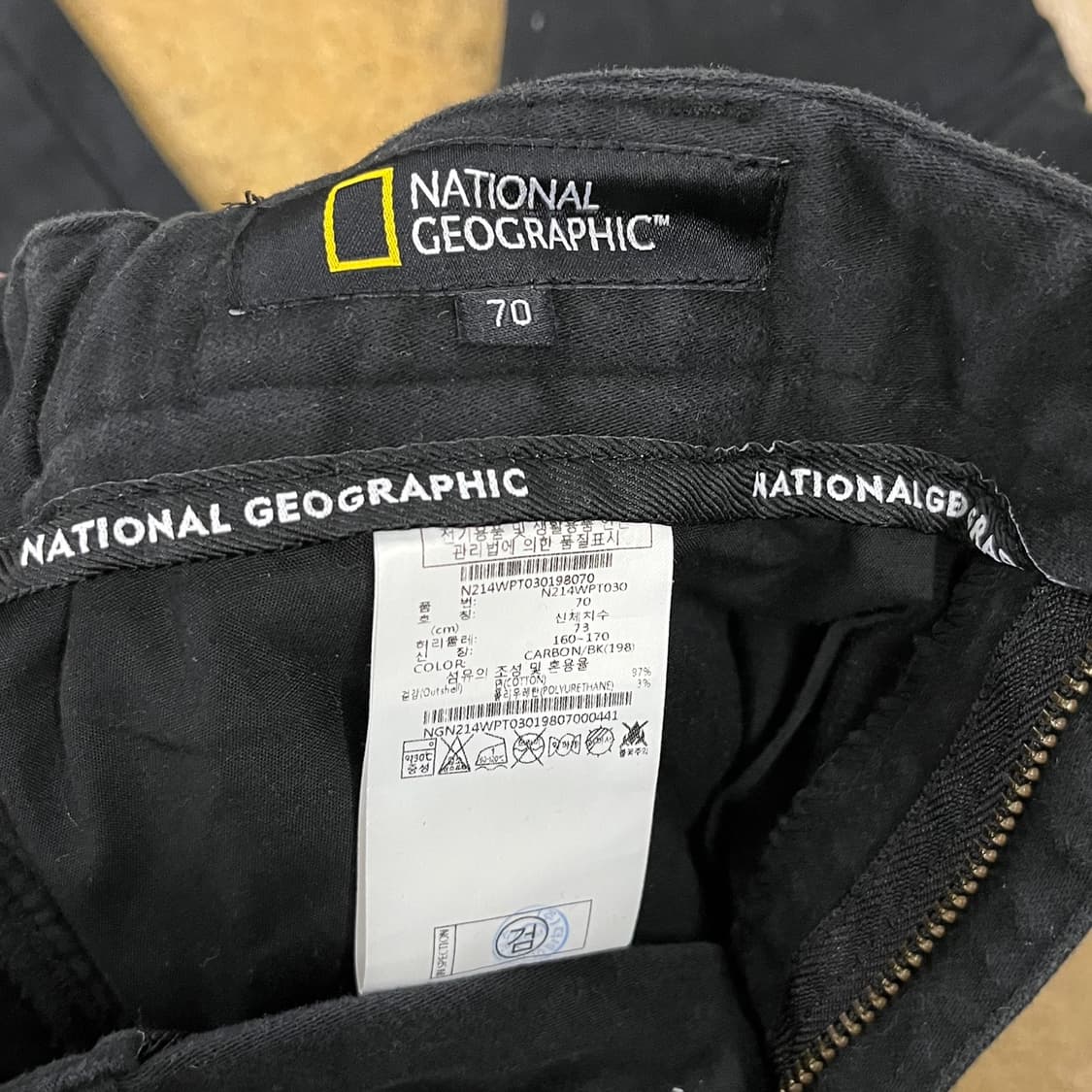 [정품/70] 내셔널지오그래픽 블랙 카고 바지 b10 상품이미지4