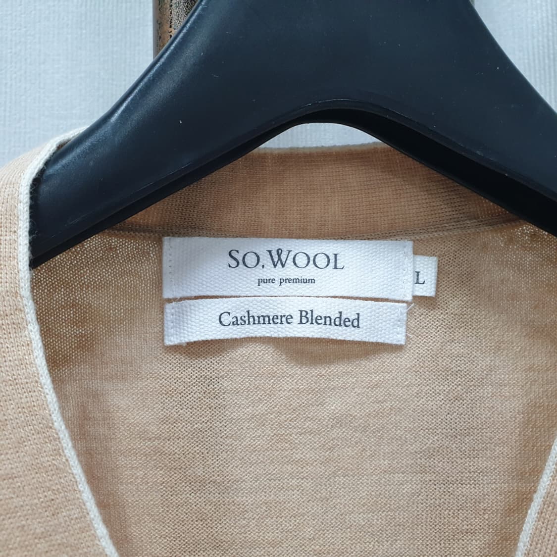 SO.WOOL 쏘울 캐시미어 혼방 가디건 L 상품이미지3