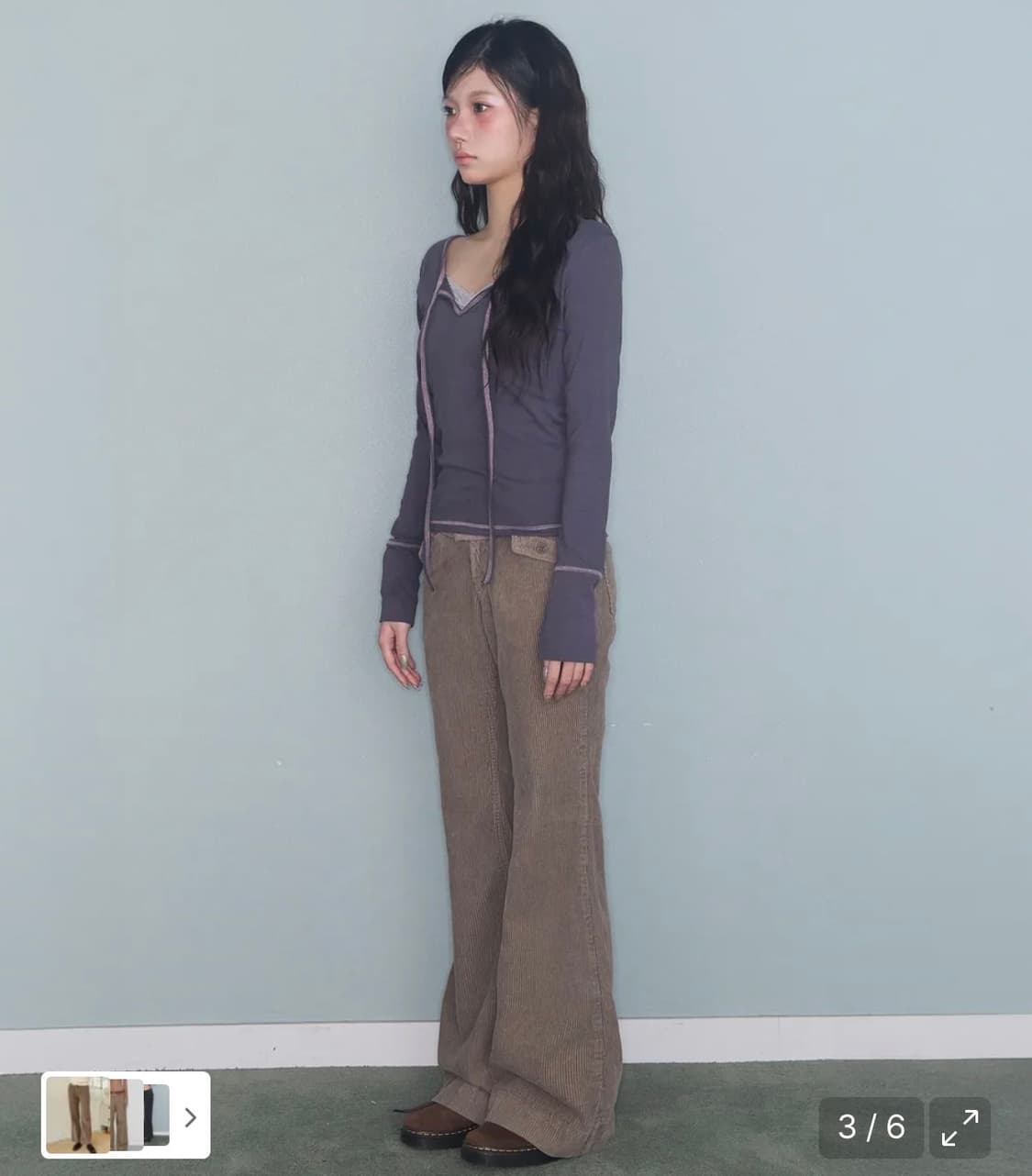 미레코 로우 코듀로이 팬츠 상품이미지2