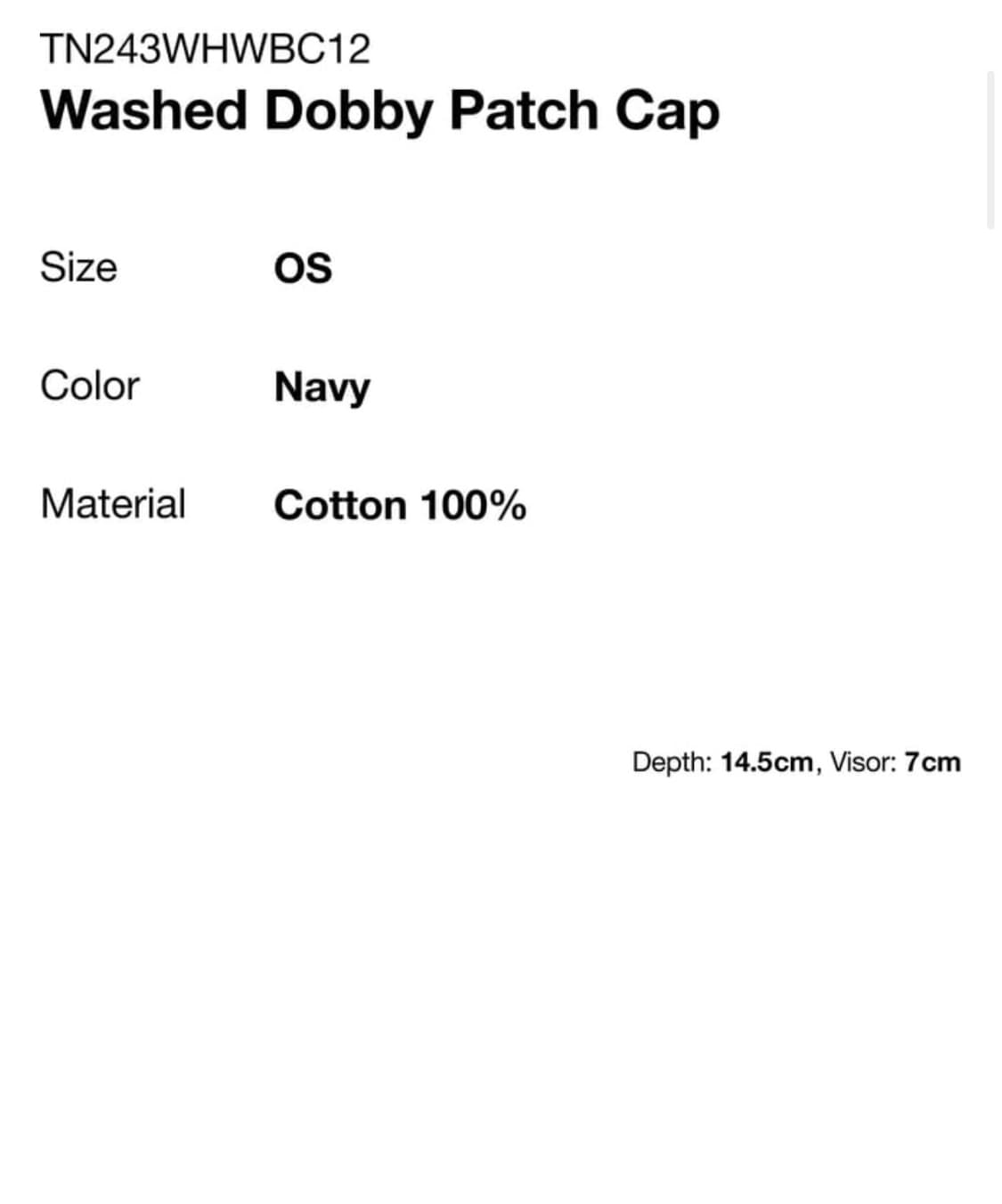 Thisisneverthat Washed Dobby Patch Cap 상품이미지4