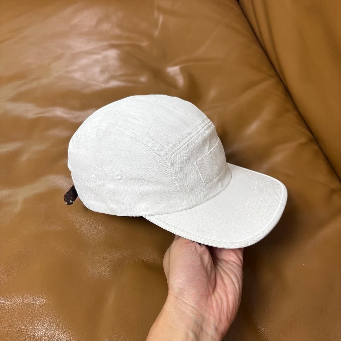 Supreme MM6 슈프림x메종 마르지엘라 페인티드 화이트 캠프캡 모자 상품이미지3