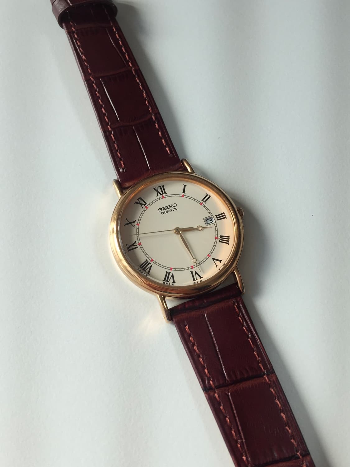 90s seiko roman index gold quartz 상품이미지9