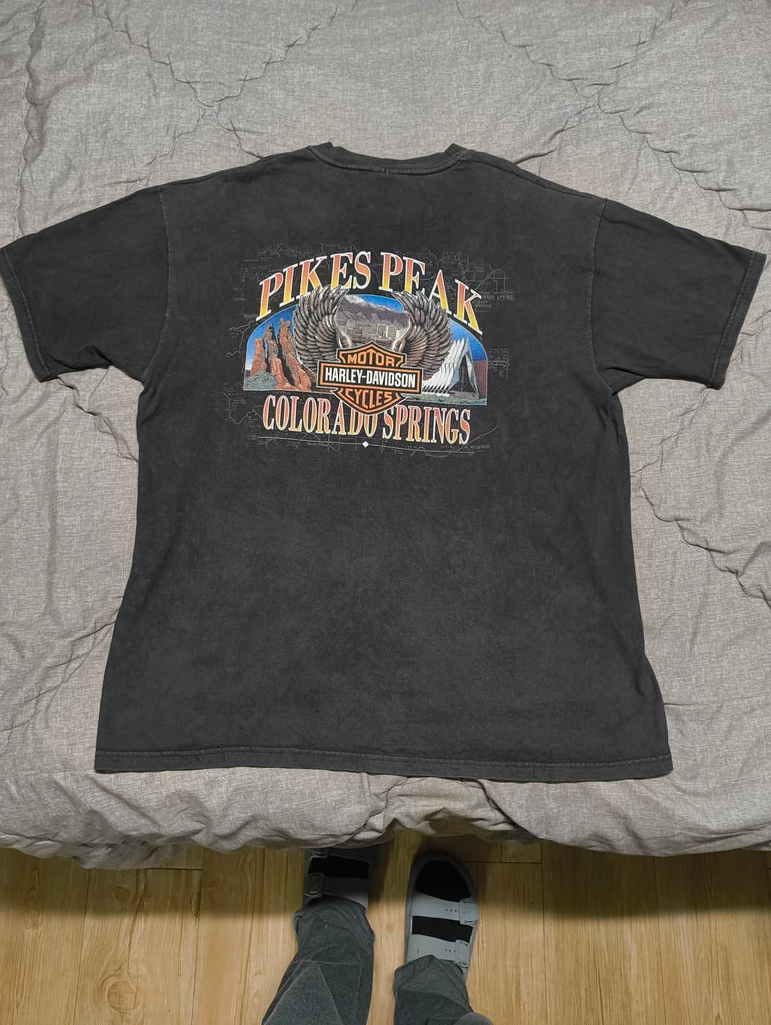 90s 할리데이비슨 로고 티셔츠 XL 상품이미지5