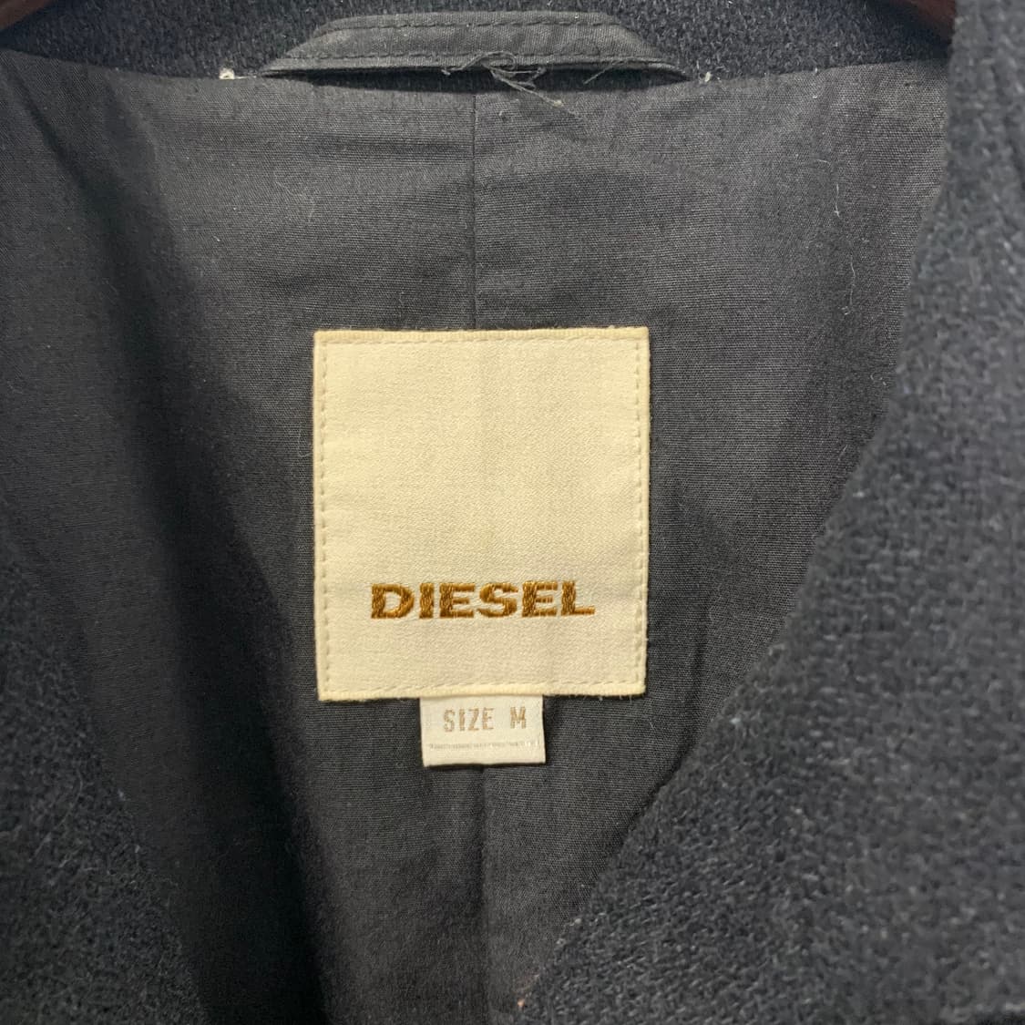 디젤 블랙 울 투웨이 피코트 상품이미지6