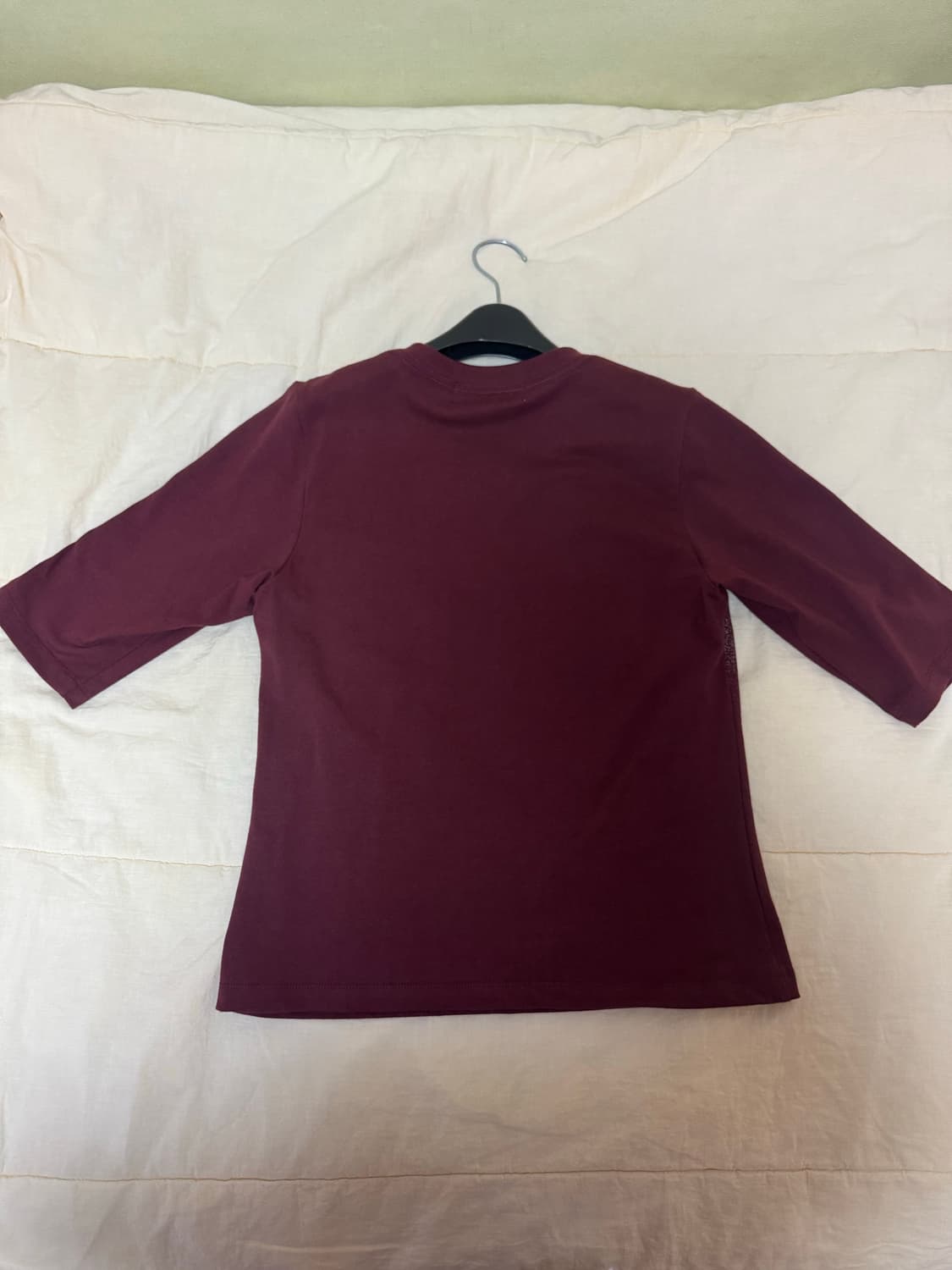 경 eye 5sleeve tee_burgundy 상품이미지2