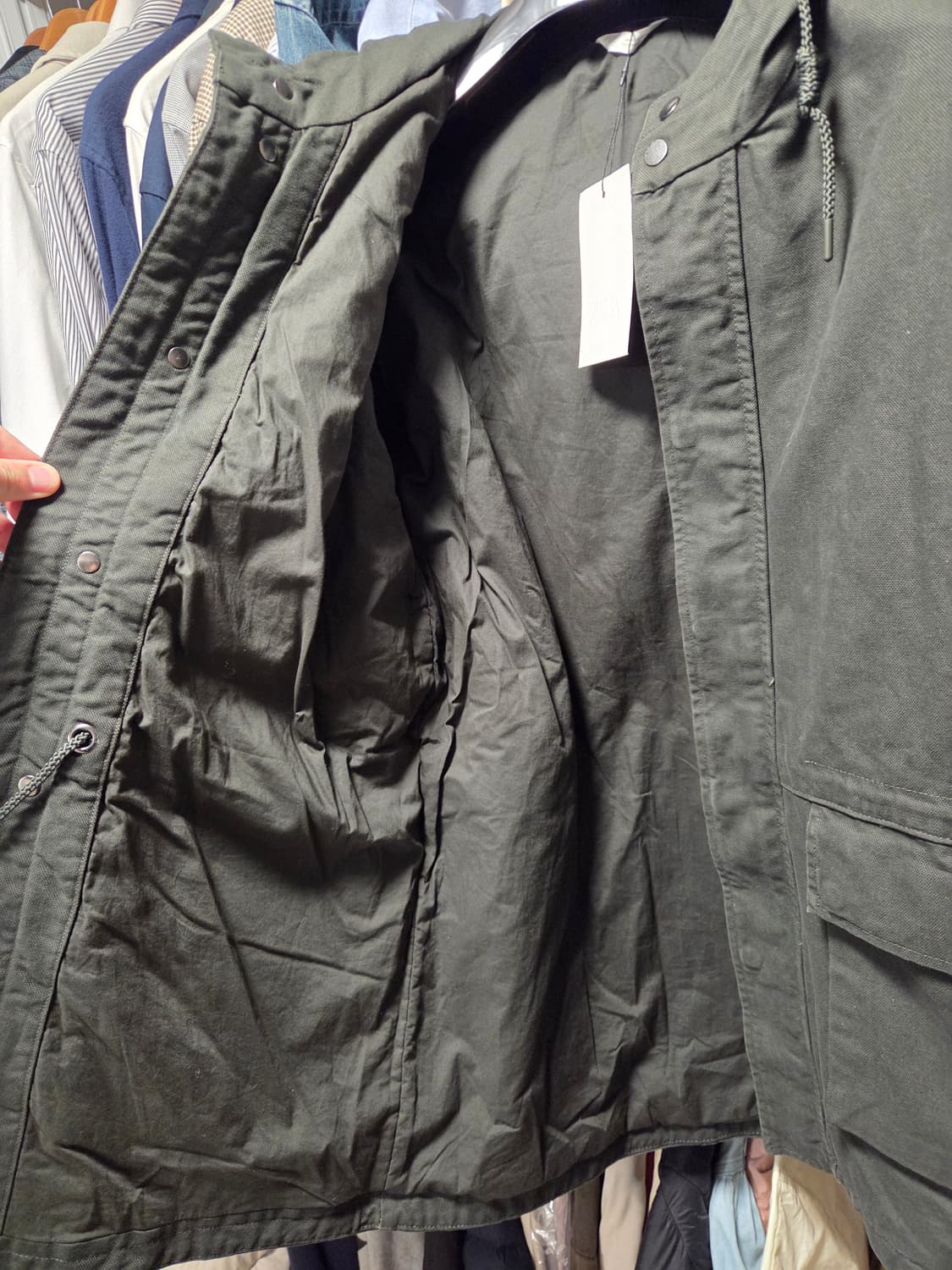 자라 후드 파카 L사이즈(새상품) 상품이미지4