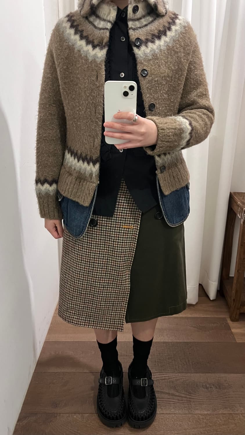 Denim Docking Nordic Knit Jacket 상품이미지2