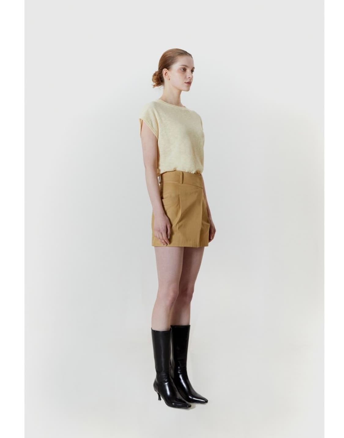 ONSENNE 온센느 Stitch Cotton Skirts 펌킨 카고 상품이미지3