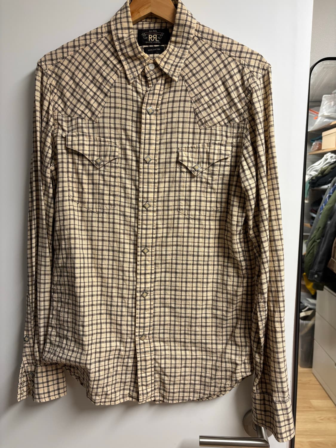 [S] RRL 웨스턴셔츠 베이지 상품이미지1