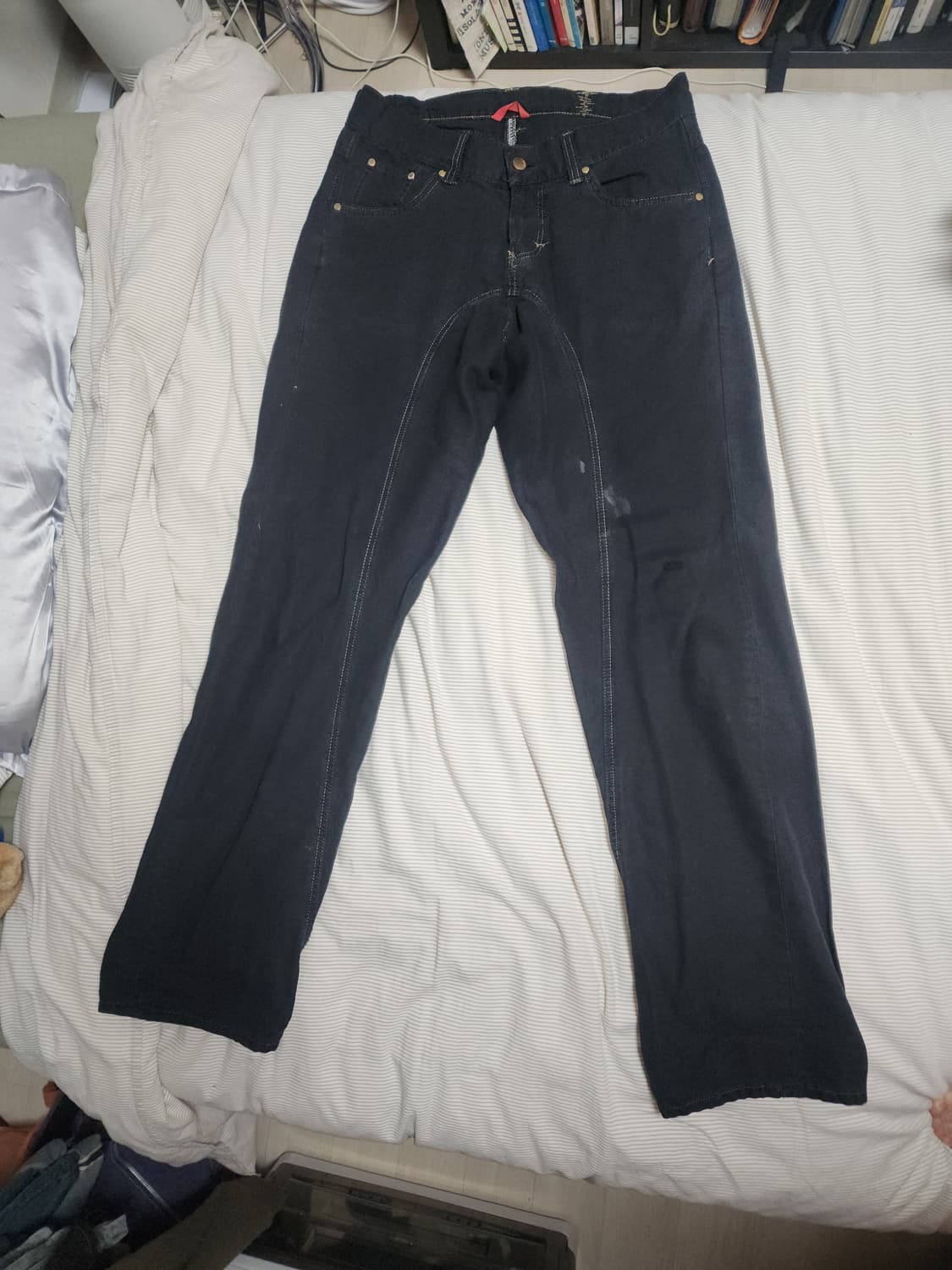 edwin black stitch detail cotton pants 상품이미지1