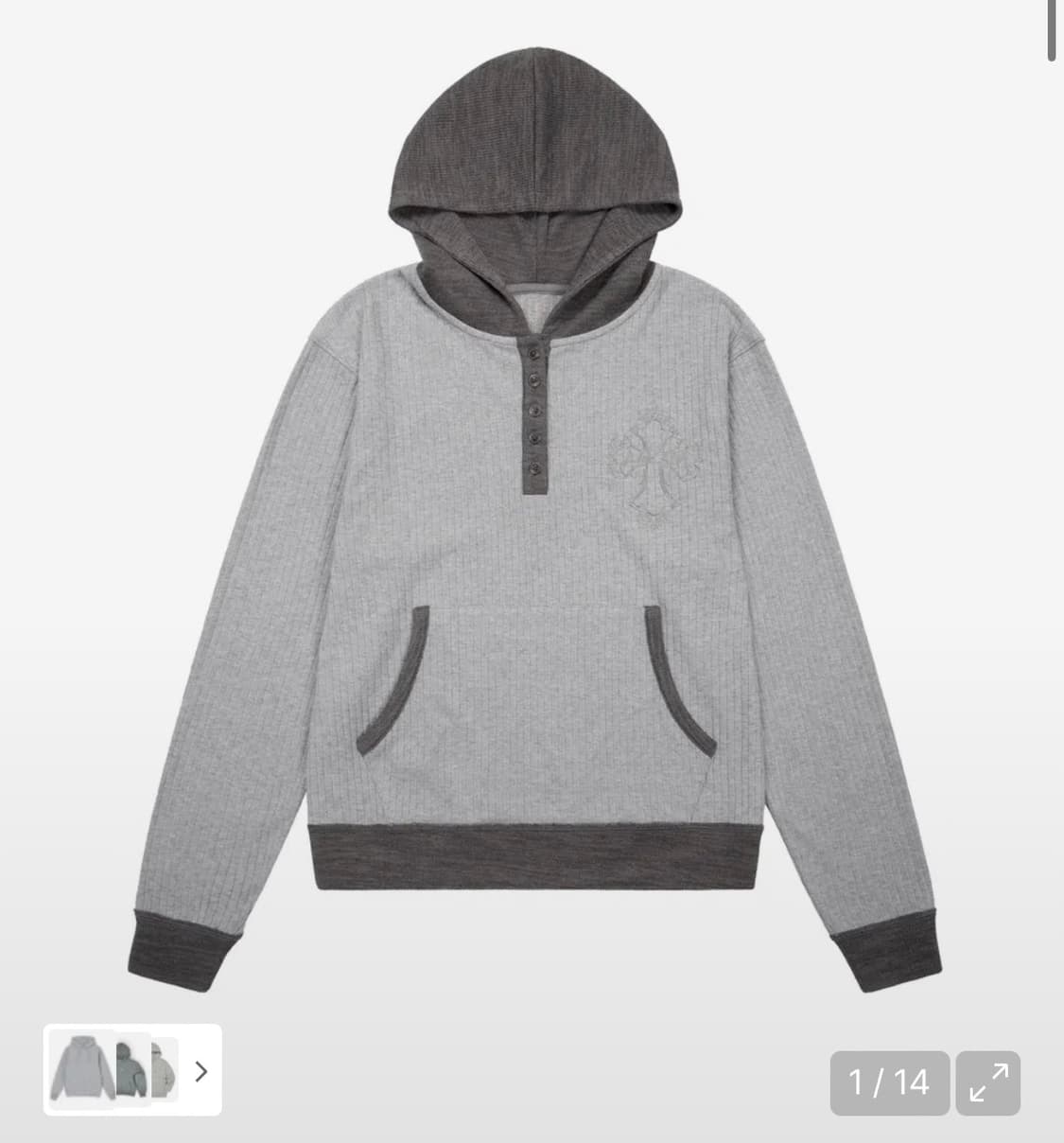 아캄 후드 CROS2 Contrast Button Hoodie 상품이미지1