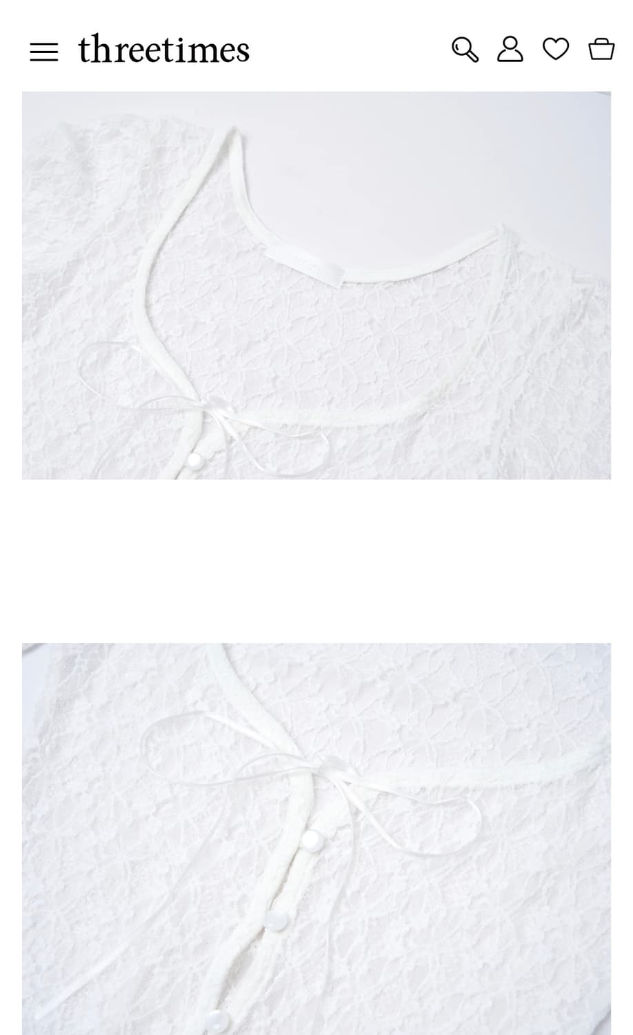 쓰리타임즈 로맨틱 레이스 가디건 Romantic lace cardigan 상품이미지5