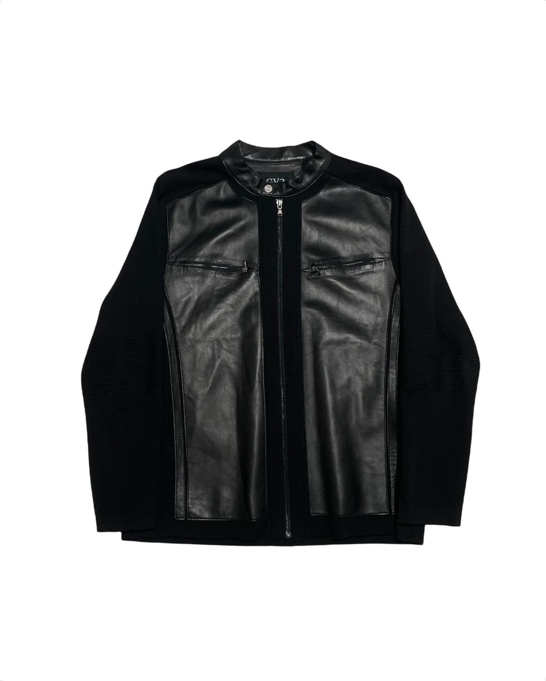 Gv2 leather mix knit zip up  상품이미지1