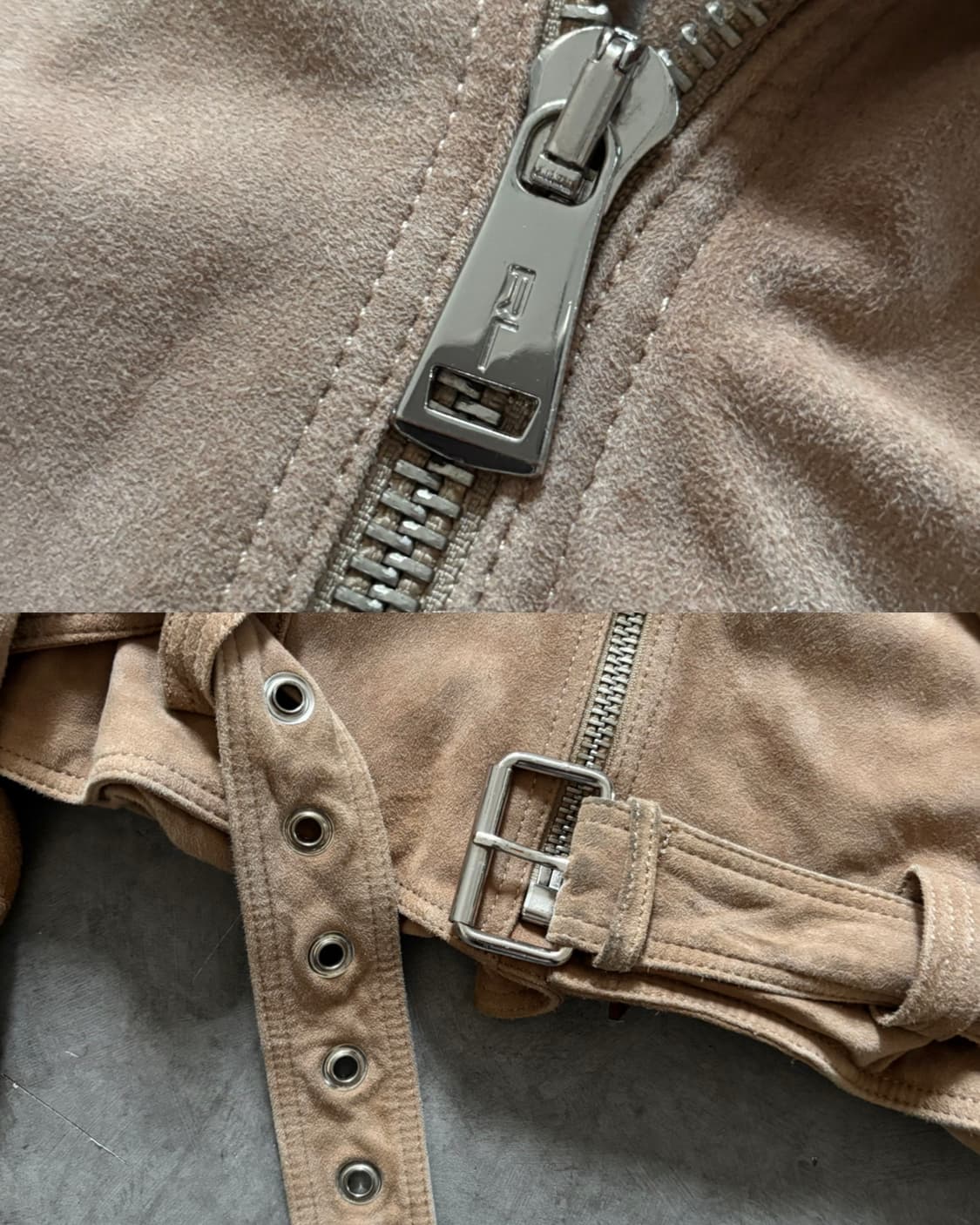 Polo 폴로 랄프로렌 신형라벨 우먼 베이지컬러 벨티드 스웨이드 바이커  상품이미지10