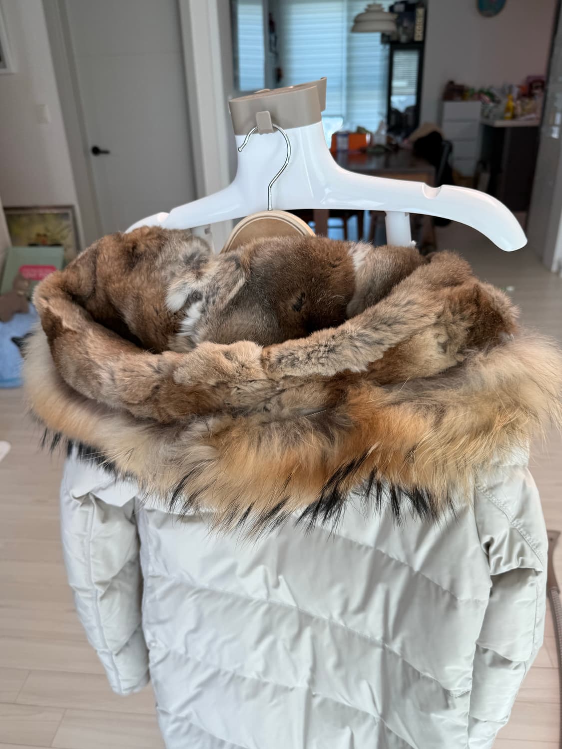 파라점퍼스 여성 화이트 롱패딩  상품이미지3