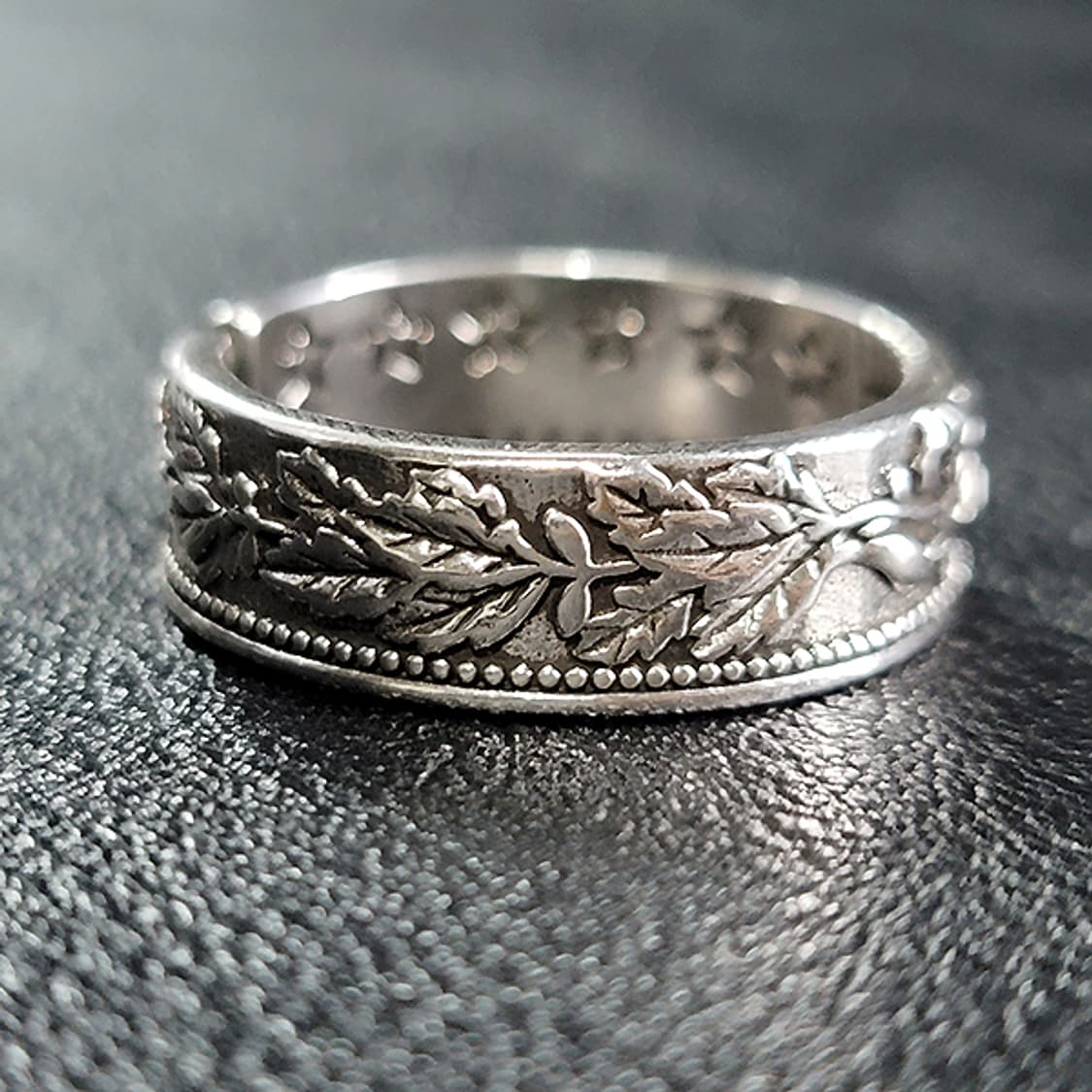 Edelweiss 백동 남자 엔틱 빈티지 명품 네추럴 상징 꽃 반지 상품이미지2