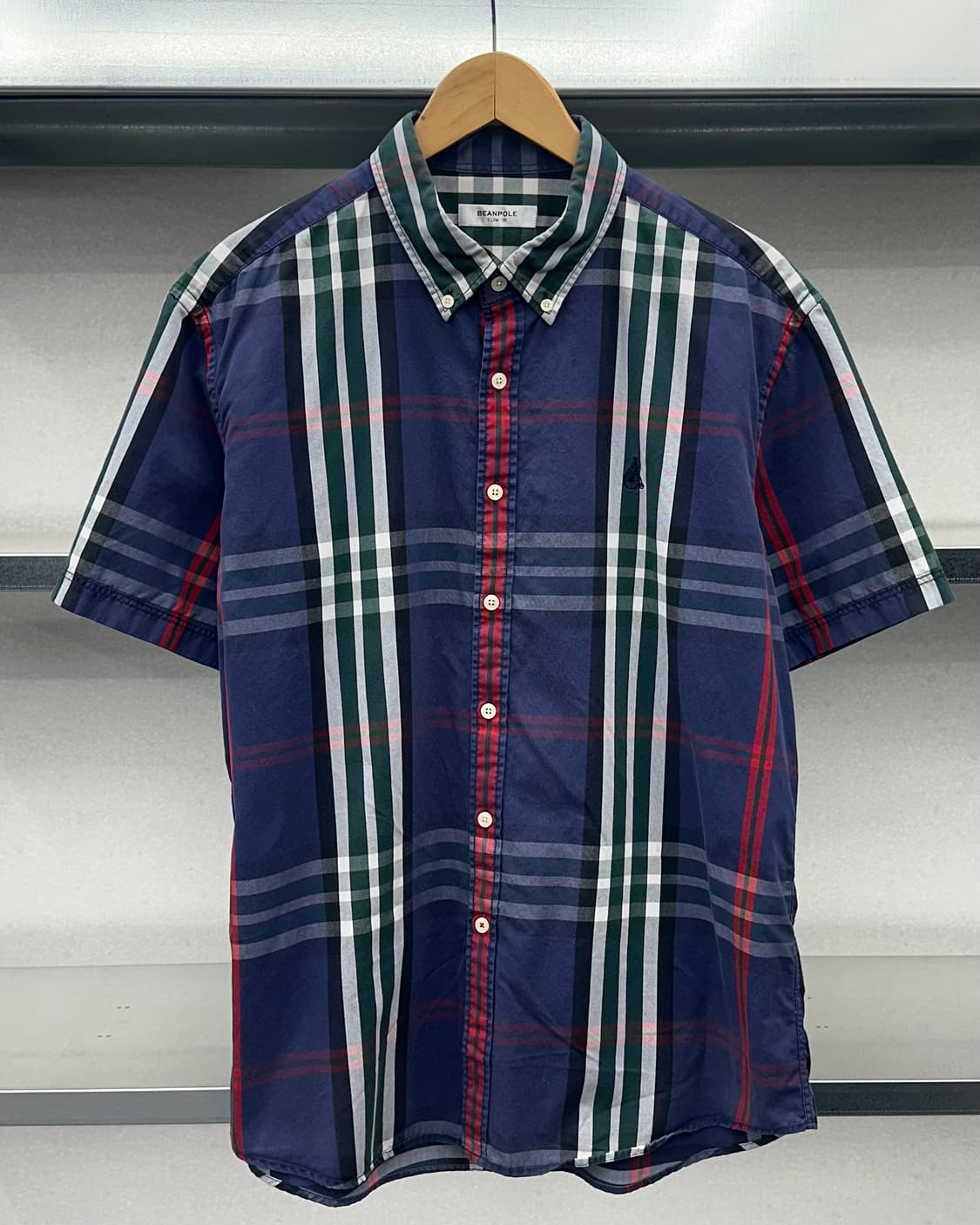 (105)빈폴 체크 반팔셔츠-M1961 상품이미지1