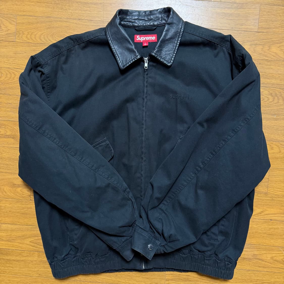 슈프림 레더 칼라 유틸리티 자켓 블랙  L사이즈 상품이미지1