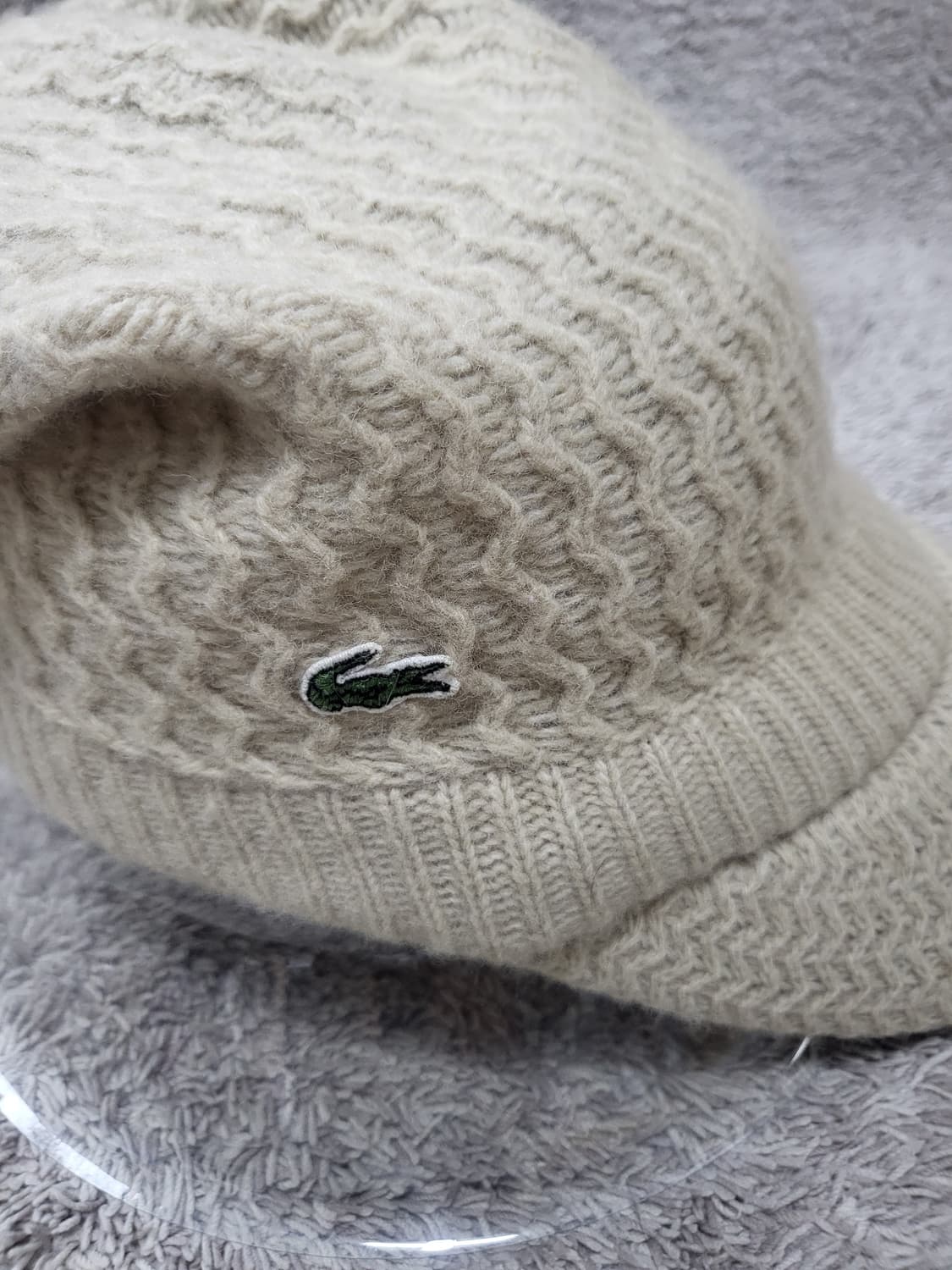라코스테 니트 캡 모자 베이지 울모자 상품이미지2
