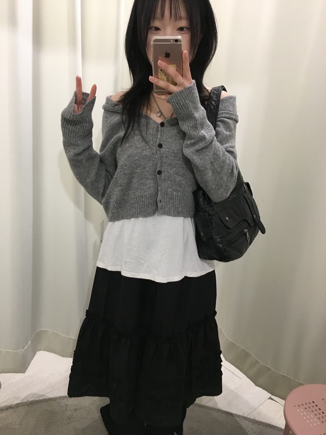 Humanwoman off shoulder cardigan 상품이미지6