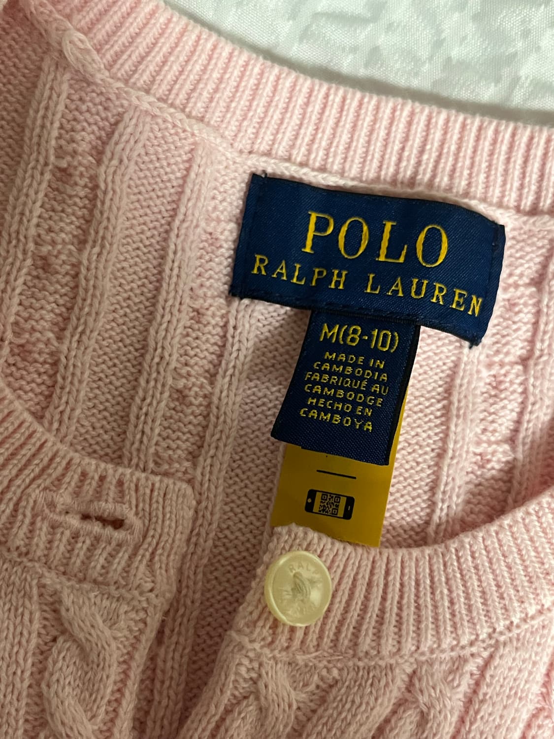폴로 걸즈 핑크 가디건 m 상품이미지3