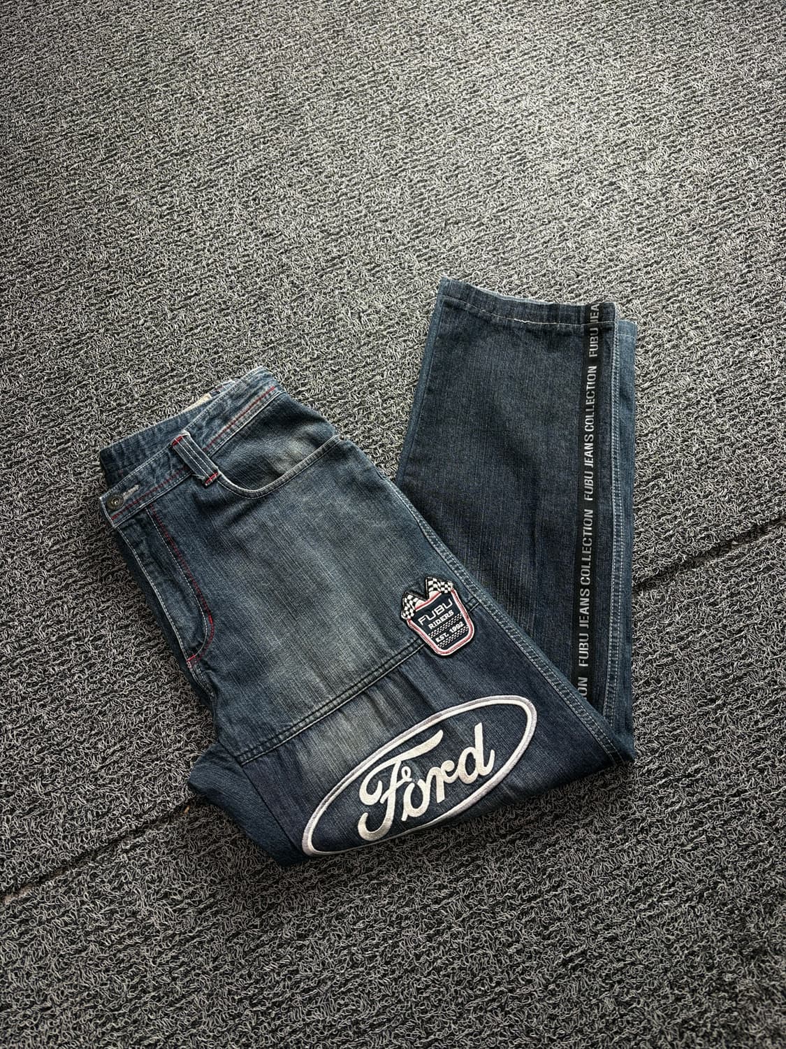 00s 푸부 멀티 자수로고 레이싱 루즈핏 팬츠 2744 상품이미지1