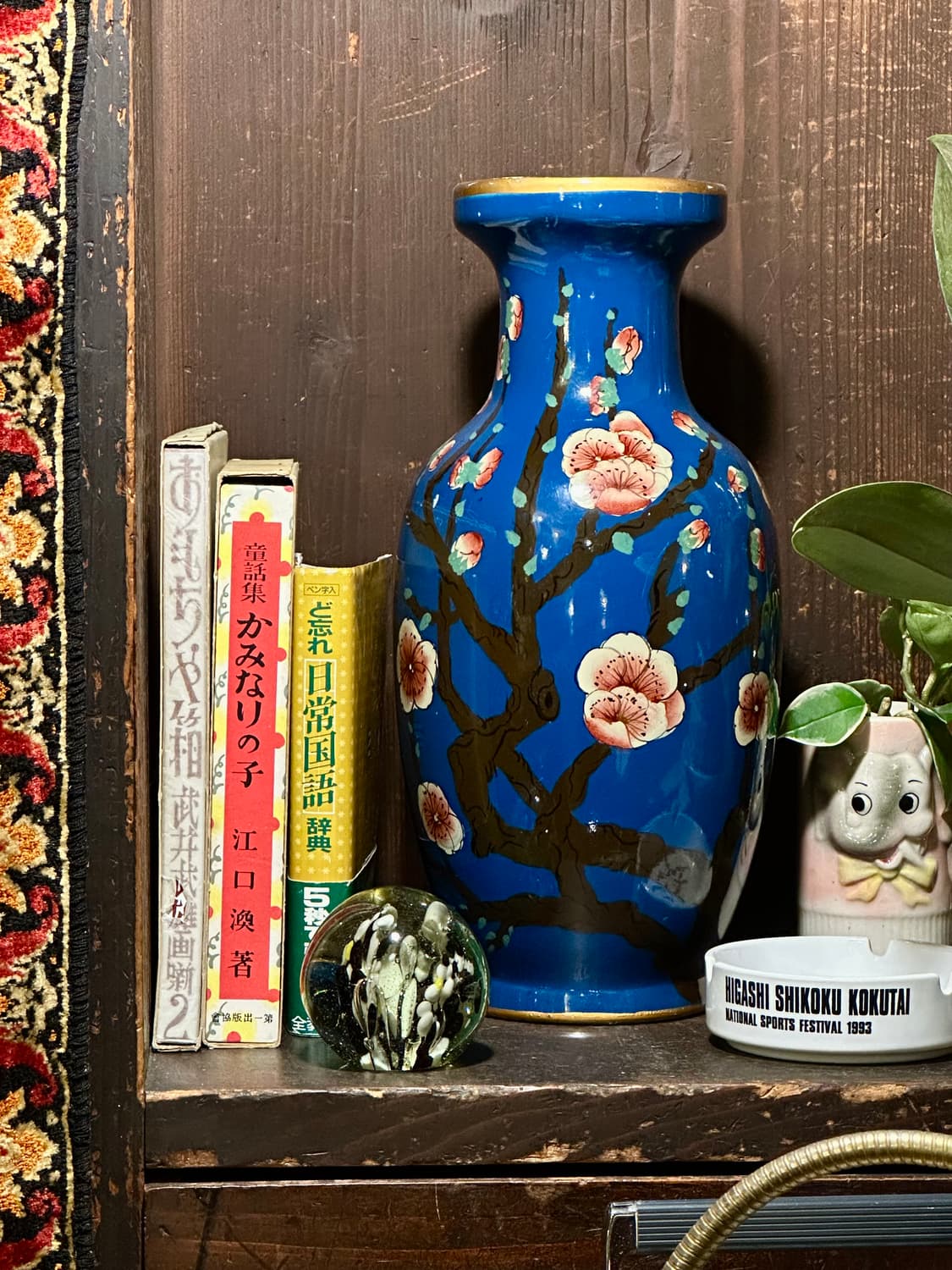 일본 빈티지 핸드드로잉 도자기 대형 화병 상품이미지1