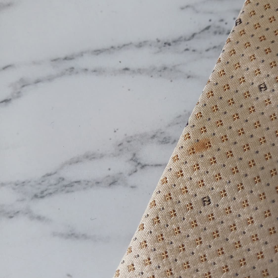 펜디 실크 베이지 주카 패턴 넥타이 8.2cm B등급 E868 상품이미지8