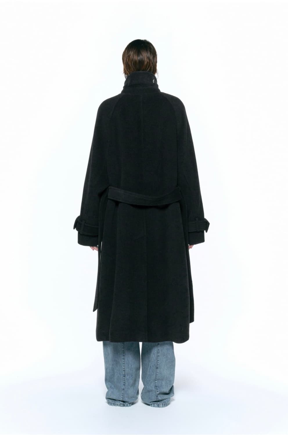 인사일런스 우먼 발마칸 로브 코트 BLACK 상품이미지4