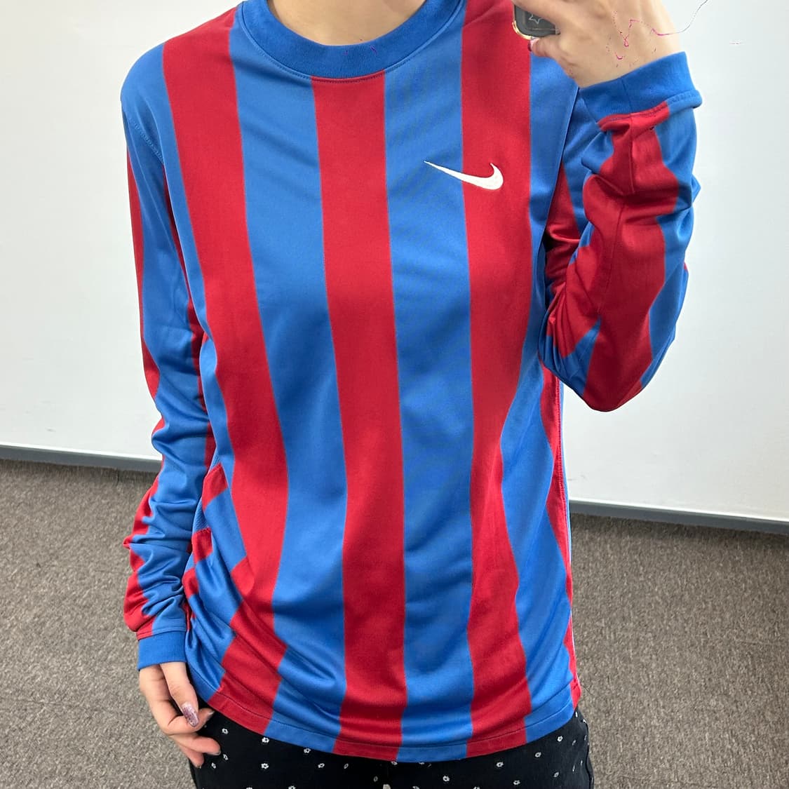 Nike 나이키 싸커 블루레드 배색 스트라이프 싸커져지 상품이미지1