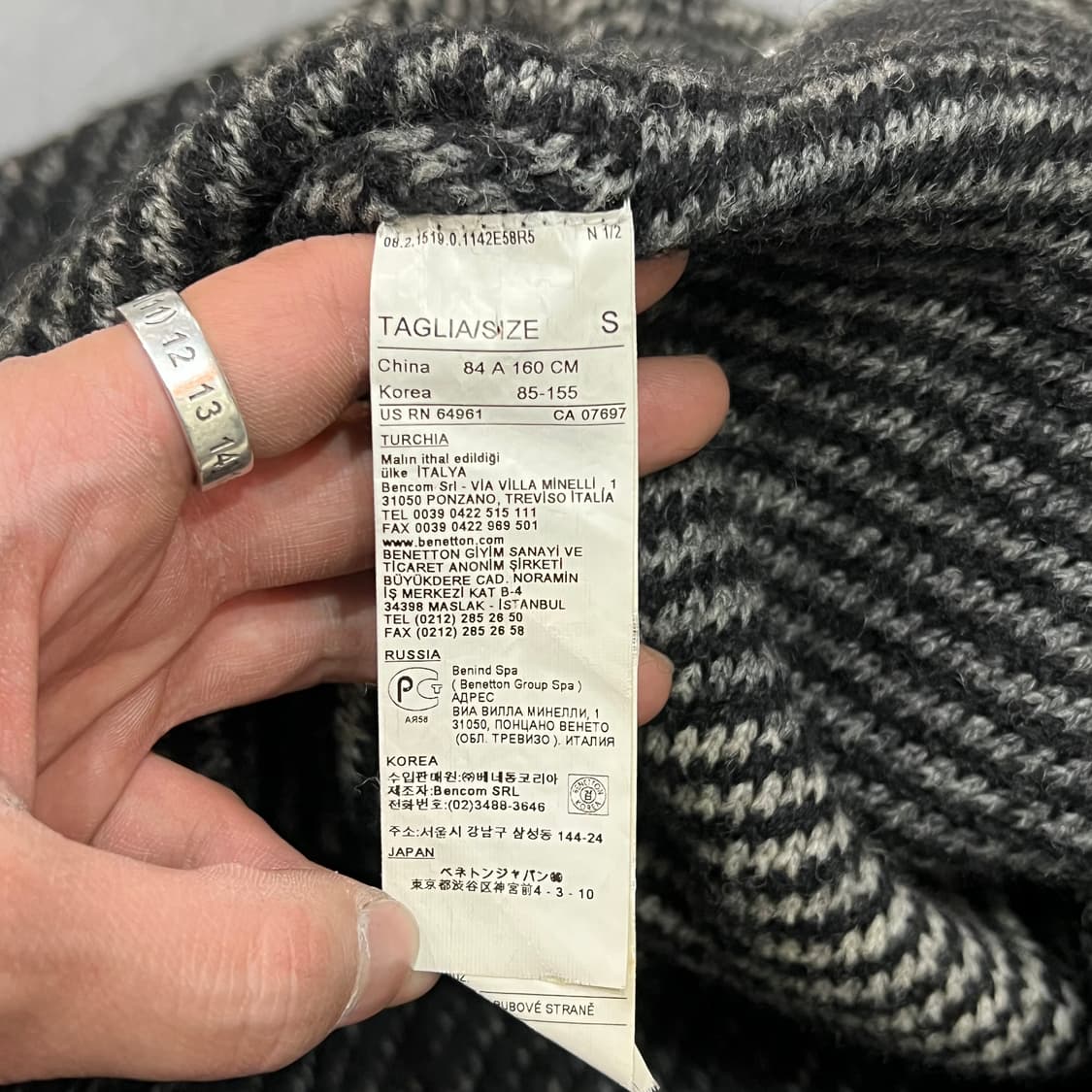  베네통 카라디테일 숏 코트 y14767 상품이미지7