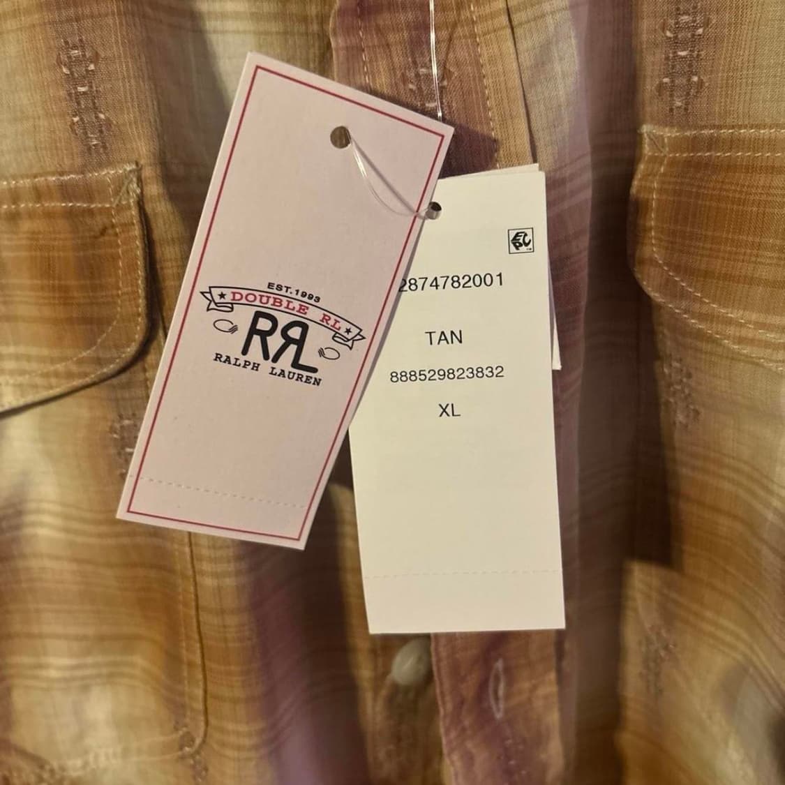 XL, L 더블알엘 플래드 코튼 트윌 웨스턴 워크 셔츠 상품이미지4