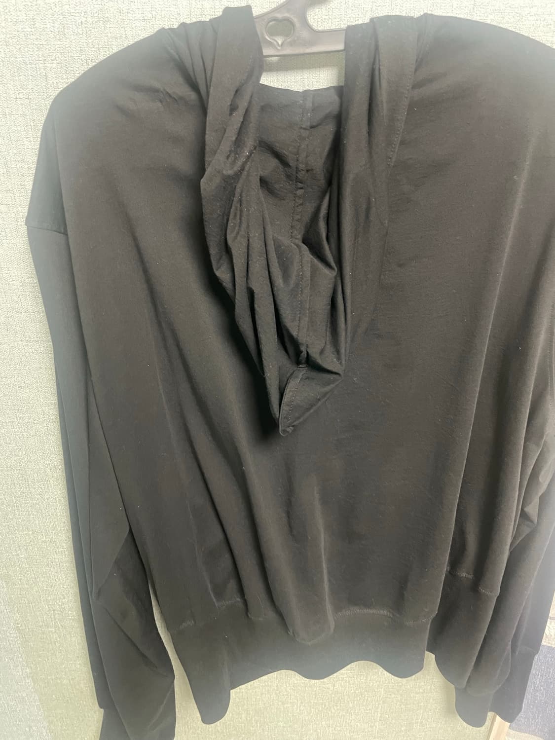 이이 커브드 후드집업 블랙 L 상품이미지4