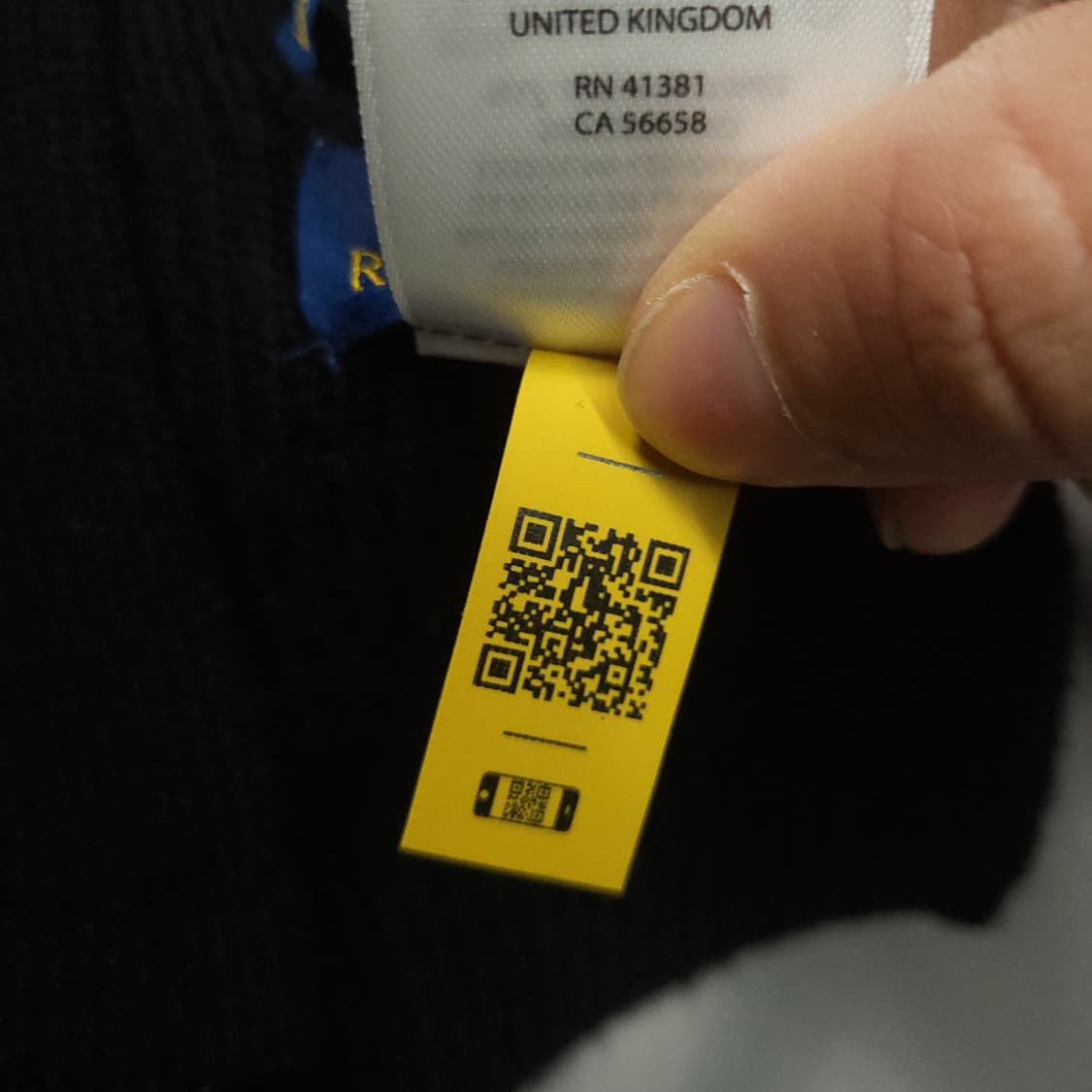 폴로 랄프로렌 신형 QR택 메리노울 머플러 블랙 상품이미지2