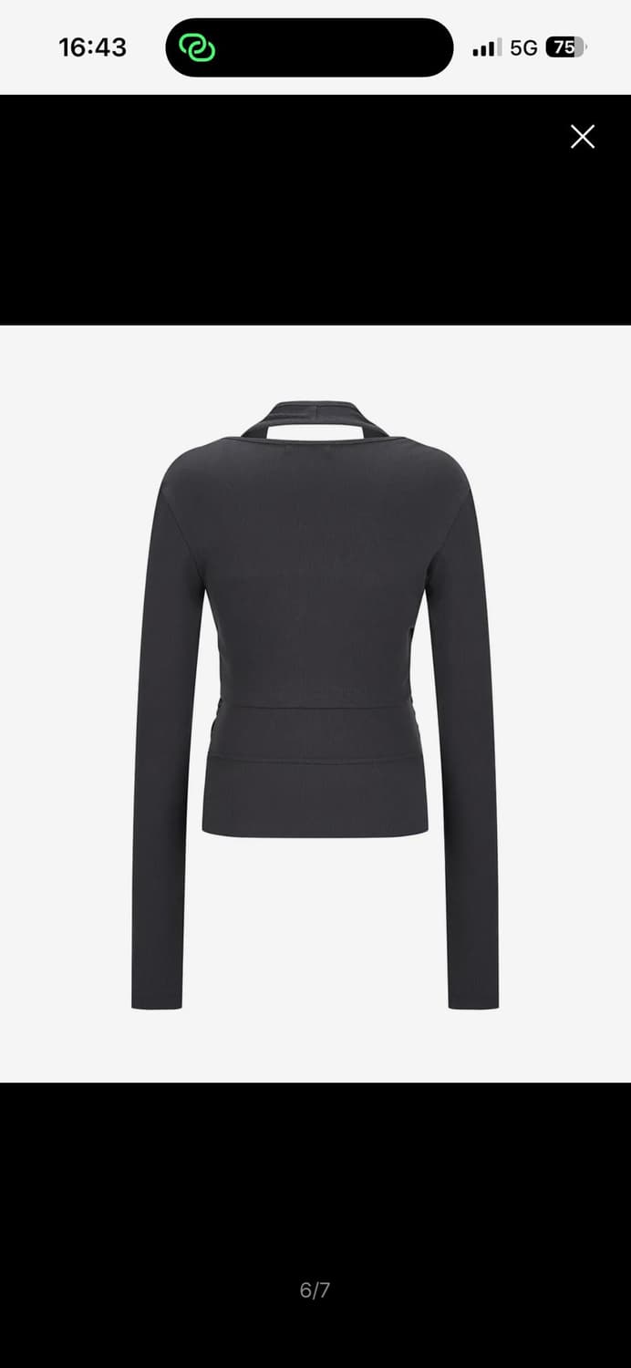 샌드릭 홀터탑 Layered Halter Wrap Long Sleeve 상품이미지5