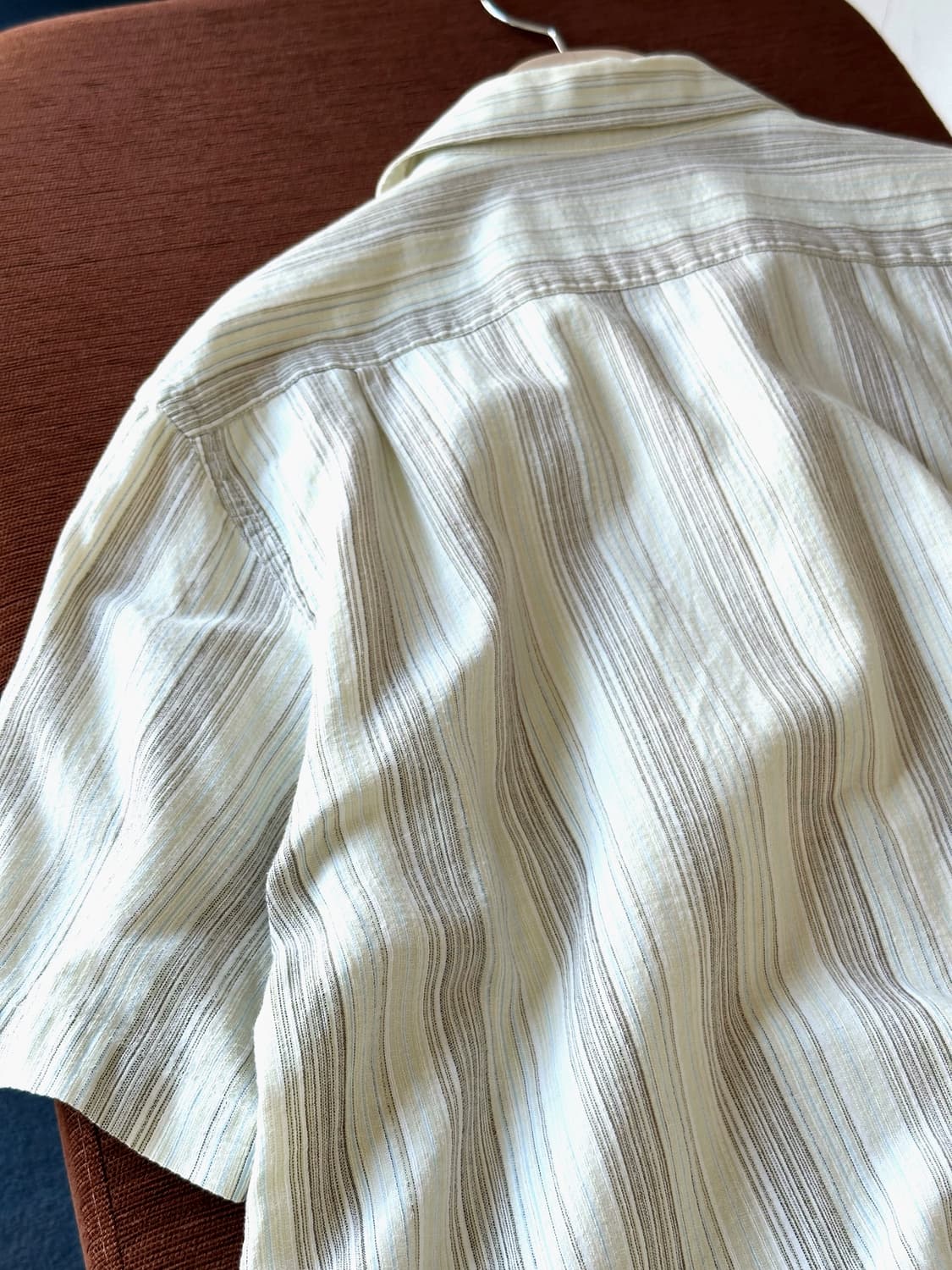 Light fabric natural check shirt 상품이미지5