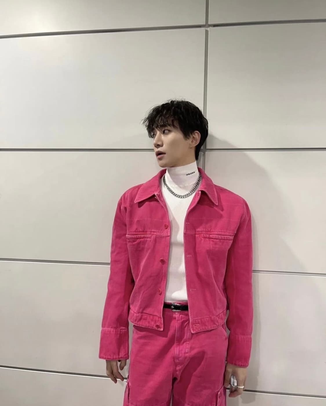 미착용) 누마레 네오 코튼 가먼트 스티치드 자켓 핑크 상품이미지2
